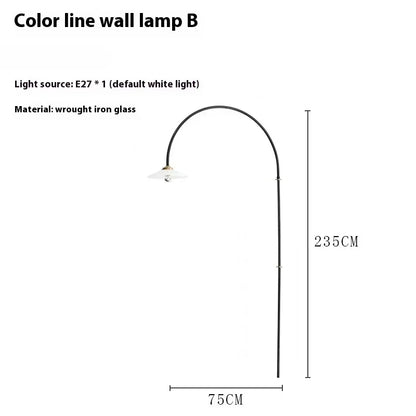 Nordic Designer Simple Industrial Wall Lamp Long Pole Rotating Wall-mounted Restaurant Hotel Living Room Art Home Decoration LED