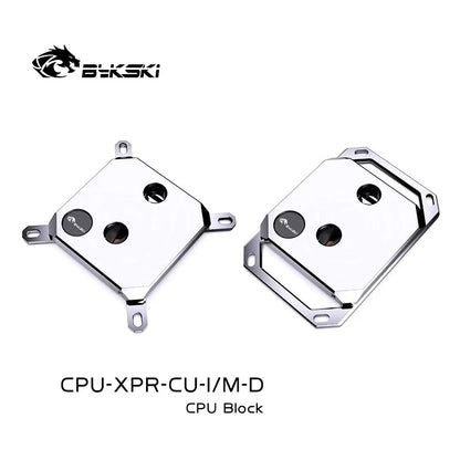 Bykski CPU Bloc d'eau pour Intel LGA1700 / 1800/115X / AMD Ryzen 9 AM5 AM4 0,08 mm Microcanal Water refroidisseur Radiateur acrylique métal