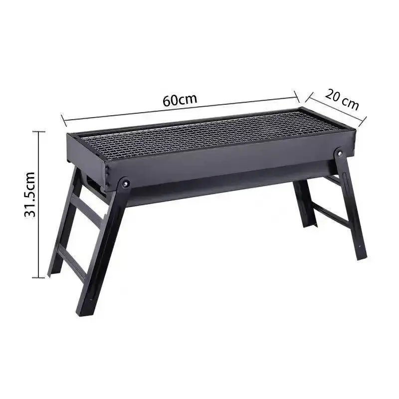 New Large BBQ Barbecue Grill Folding Portable Charcoal Outdoor Camping Picnic Burner Foldable Charcoal Camping Barbecue Oven