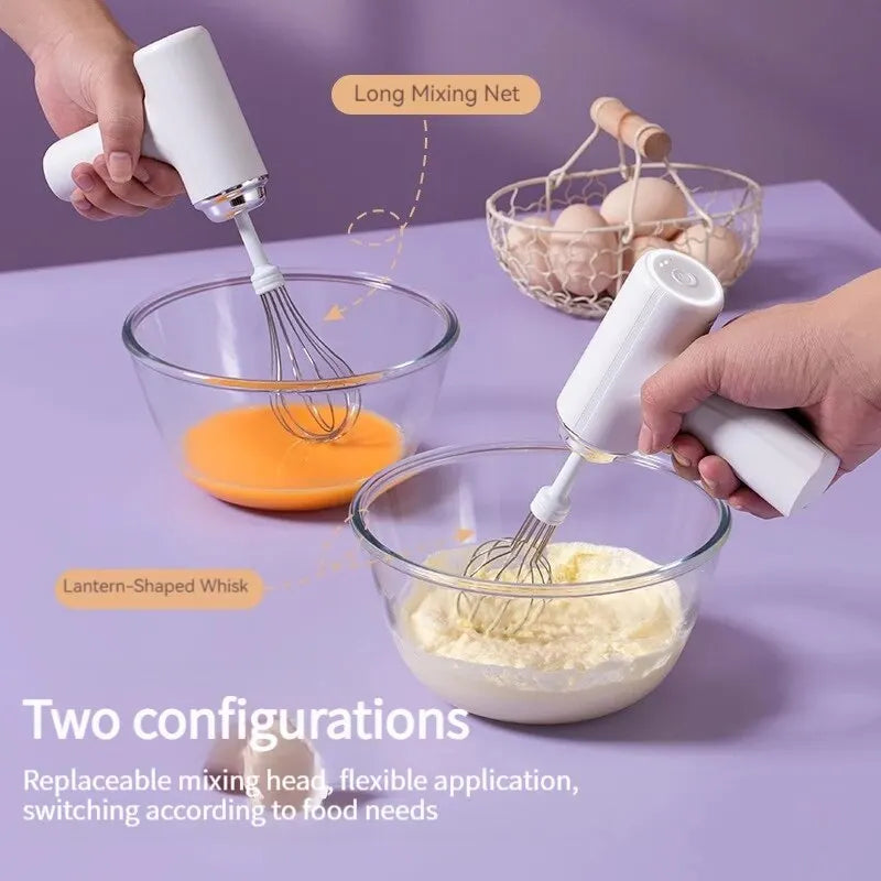 1pc Wireless Electric Food Mixer Portable 3 Speeds Egg Beater Baking Dough Cake Cream Milk Frothers Kitchen Tools