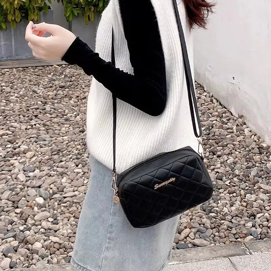 Simple Style Small Shoulder Bags For Women Solid Color Pu Leather Wide Strap Crossbody Bag Female Phone Purse Messenger Handbag