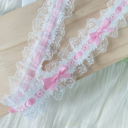 2Meters Bow Decorative Lace Trim Ribbons For Crafts Party Dress Sewing Diy Supplies Handmade Fabric Gift Wrapping Trimming Black