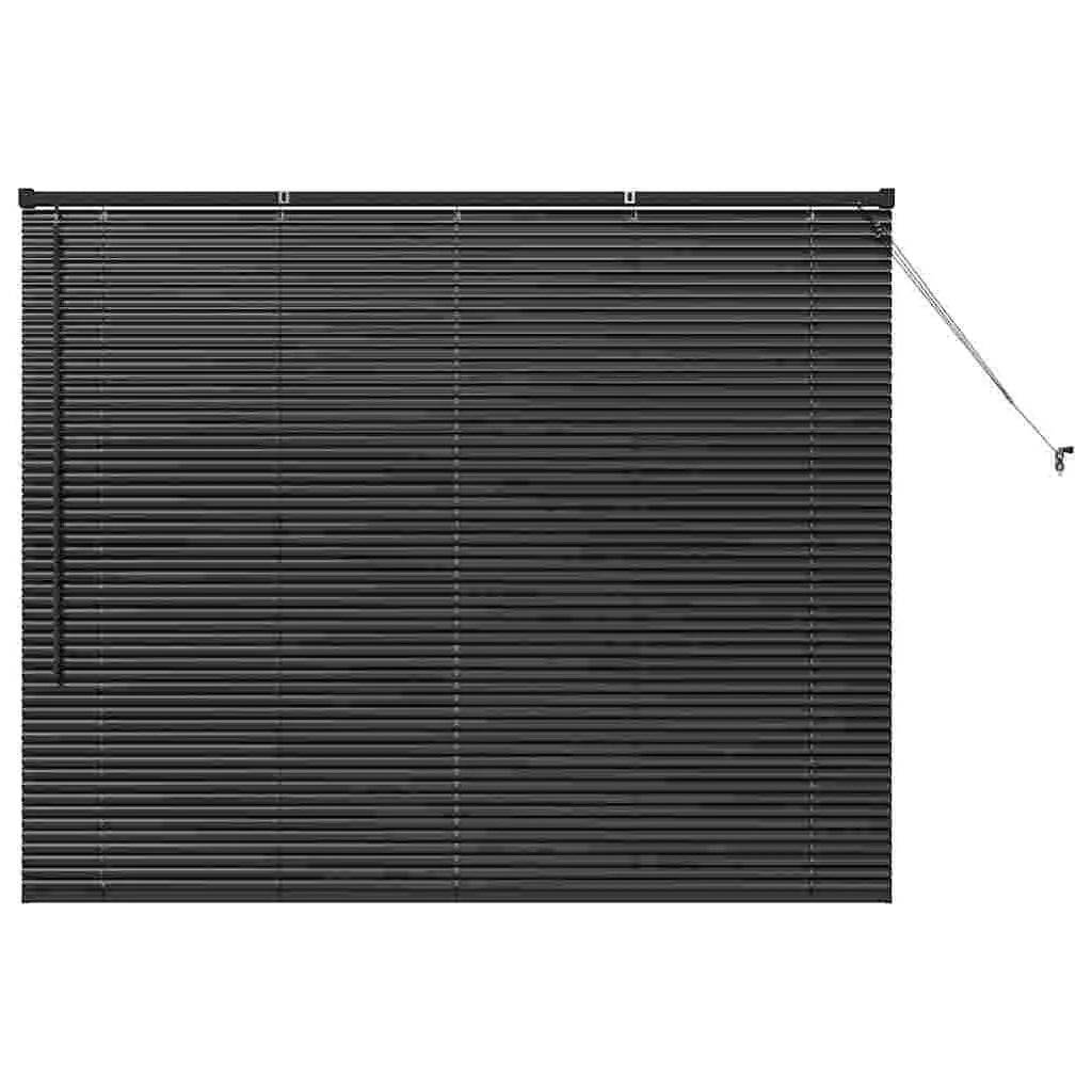 Black Aluminum Window Blinds with Curtains Elegant Home Decor Adjustable Light Control