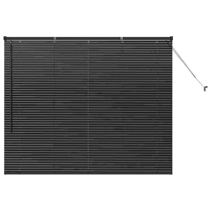 Black Aluminum Window Blinds with Curtains Elegant Home Decor Adjustable Light Control