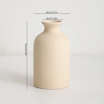 Nordic minimalist creative ceramic small flower vase for home, living room flower arrangement, green plants, tableware, dried fl