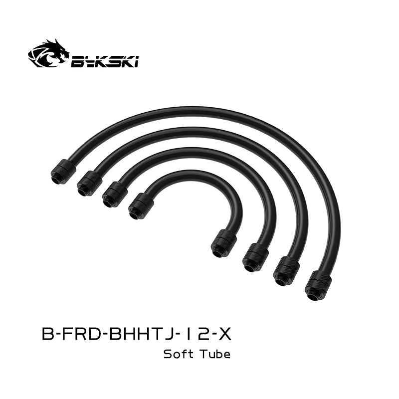 Bykski G1/4 'Fitting + Soft Tube 360-градусный вращающийся компьютерный ПК Блок водяного охлаждения для майнинга B-FRD-BHHTJ