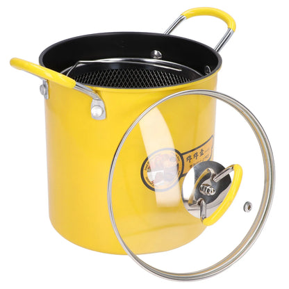 3L Deep Fryer Pot Frying Pot med Rack Låg Oil Filter Iron Pot Kitchen Accessory Frying Pan Fryer Fried Fried Chicken French Fries