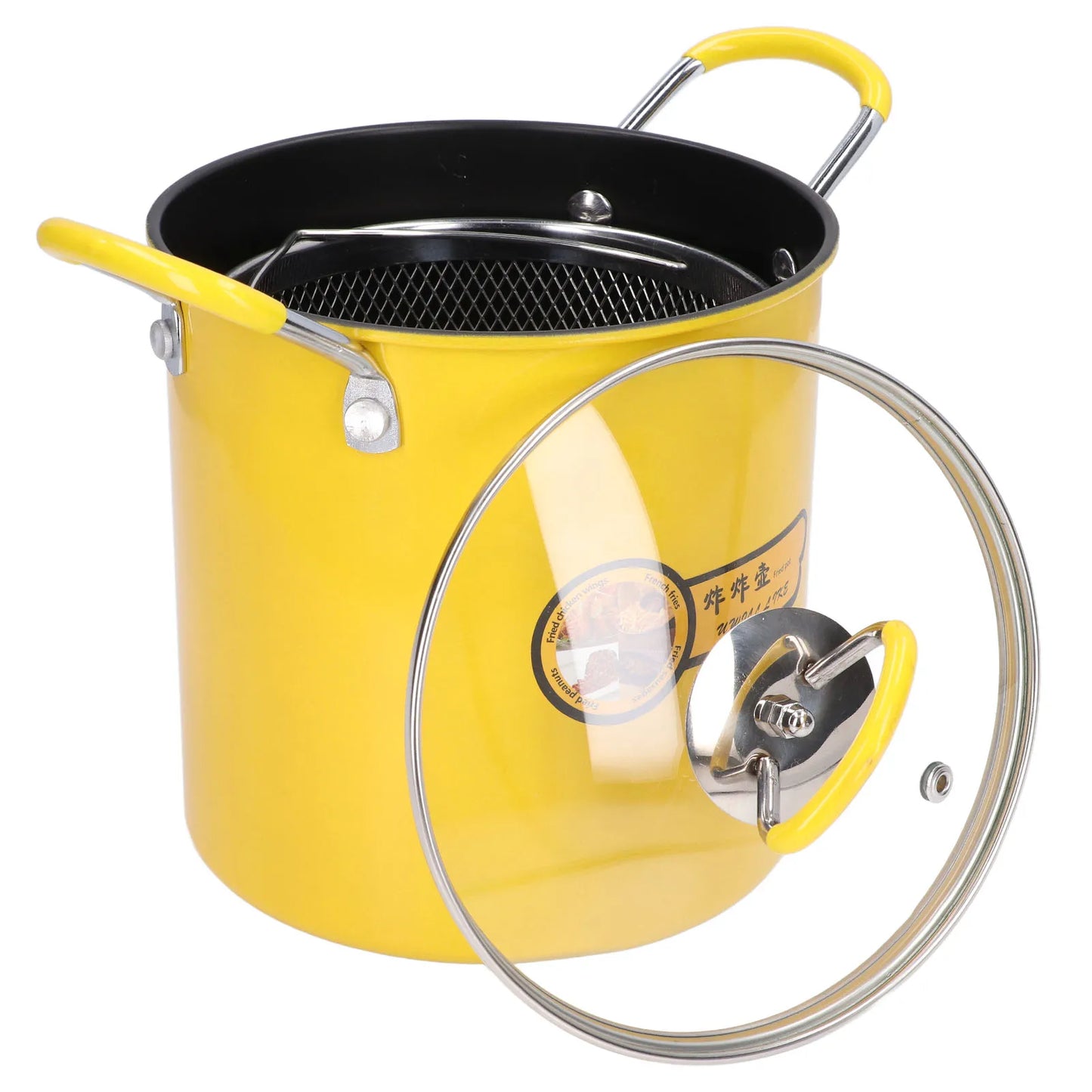 3L Deep Fryer Pot Frying Pot with Rack Lid Oil Filter Iron pot kitchen accessories Frying pan Fryer Fried chicken French fries