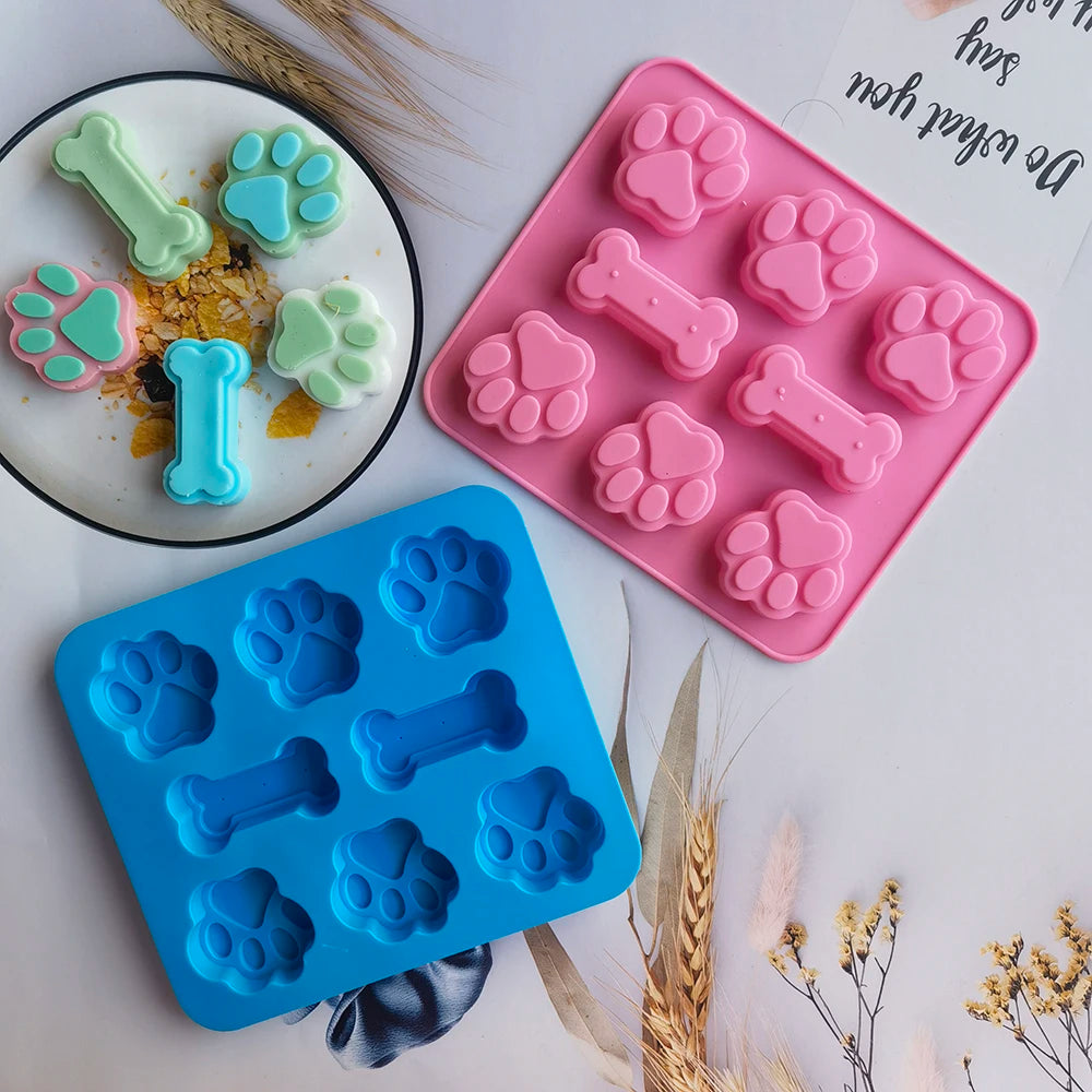 6 Holes Cat Claw Bone Chocolate Candy Silicone Mold DIY Pudding Dessert Mold Cake Decoration Insert Kitchen Baking Tools