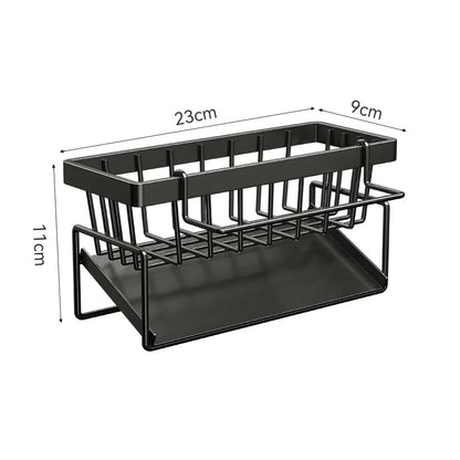 Sink botzen Tools Späichere Rackkëscht multifunktional Edelstol Rackfrain fir Schwamme Rezearer Onkoner Harer