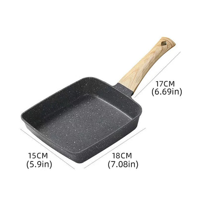 Keuken verdikte omelet pan non stok pan vierkante koekenpan Egg rol steak kleine koekenpan ontbijt pan maker kookgerei