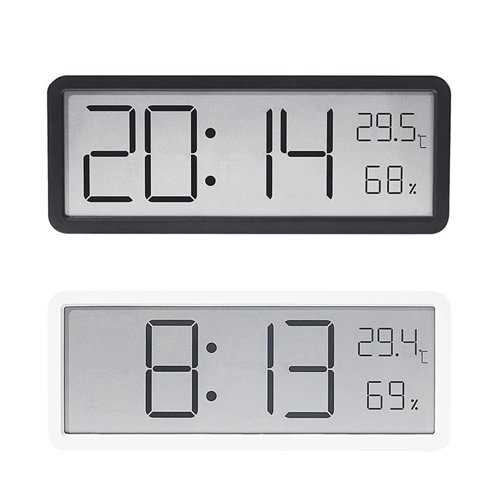 Digital Alarm Clock LCD Display Multifunctional Temperature Humidity Alarm Clock Ultra Thin Electronic Clock Room Home Decor