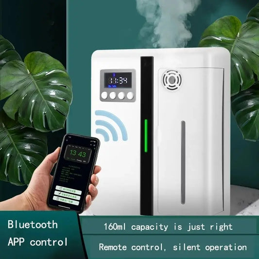 Difusor sin agua de 160 ml Bluetooth Máquina de fragancia montada en la pared Difusor de aroma inteligente para el hotel de aceite esencial Home