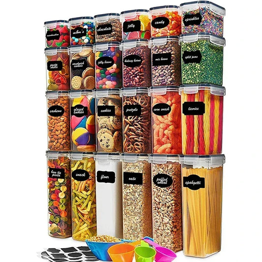 Lebensmittelvorstellungsbehälter Küchenorganisator und Lagerbehälter mit Deckel Kühlschrank Noodle Box Tank versiegelte Dosen 5pcs Set