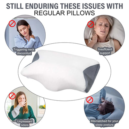 1 pc Memory Foam Bed Orthopedic Pillow Neck Protection Slow Rebound Memory Pillow Butterfly Shaped Health Cervical Neck