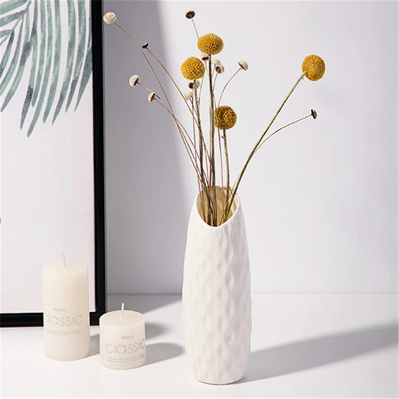 1 pk Noordse plastic vaas eenvoudige kleine verse bloempot opslagfles voor bloemen woonkamer moderne woningdecoraties ornamenten