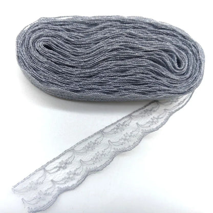 10yards Lace Ribbon Wedding Dress Fabrics for Embellishments for Sewing Handicraft Accessories Needlework Materials Width 2.3cm