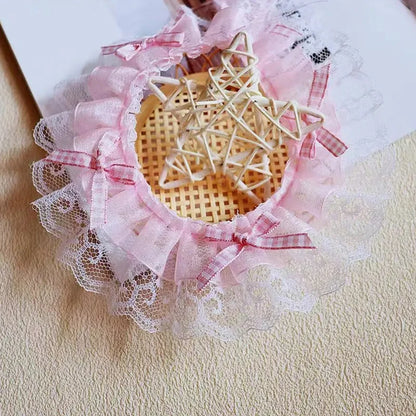 1 Yard Pink Bow Embroidery Lace Fabric Trim DIY Clothing Decoration Accessory 5CM Wide