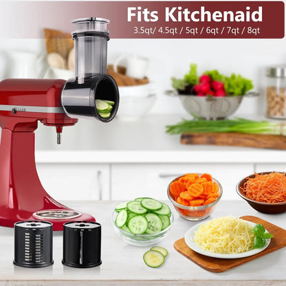 Nasadka do szatkowania do miksera stojącego KitchenAid, tarka do sera, nasadka do krajalnicy do warzyw, akcesoria do krajalnicy 5 ostrzy
