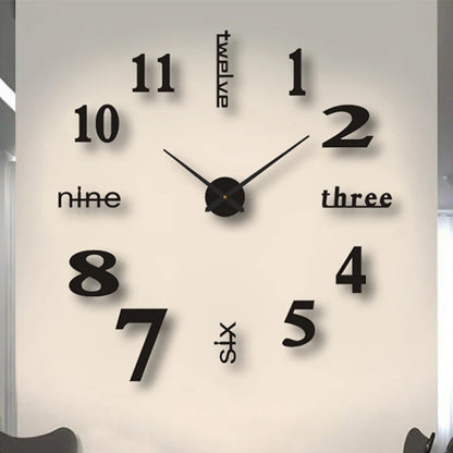 3D Wall Clocks DIY Number Acrylic Mirror Wall Stickers for Home Decor Living Room Digital Clock Art Decals Hanging Watch Sticker