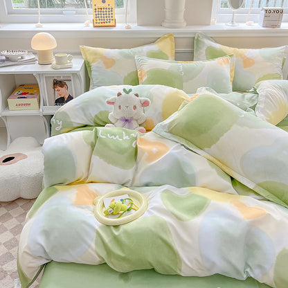 3pcs printed duvet set (1* duvet set + 2 * pillowcase, no core), bedding set, soft and comfortable, all-season