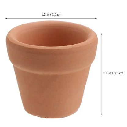 10Pcs 3x3cm Ceramic Pottery Planter Cactus Flower Pots Small Mini Terracotta Pot Clay Succulent Nursery Pots for Plants Crafts