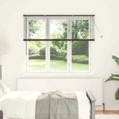 Black Aluminum Window Blinds with Curtains Elegant Home Decor Adjustable Light Control