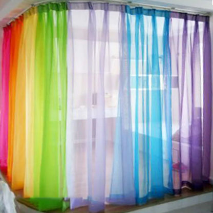 1side Romantic Home Decor Rose Voile Perspective Curtains Living Room Window Curtains Tulle Sheer Curtains only window screening