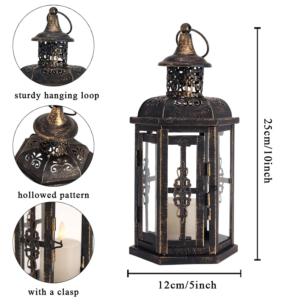 Vintage Nordic Candle Holder Lanterns κεριά αισθητική κρέμονται φανάρι σίδερο φανάρι μαύρο σπίτι διακόσμηση διακόσμηση γαμήλια αίθουσα