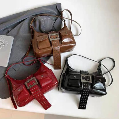 Fashionable  and Versatile Casual Women's Solid Color PU Trendy Shoulder Bag Crossbody Bag Luxury Designer Bags  Bags for Woman