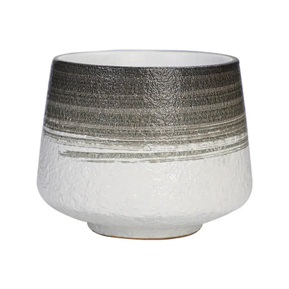 200ml Handmade Pottery Cup Retro Ceramic Coffee Cup with Flower Pattern