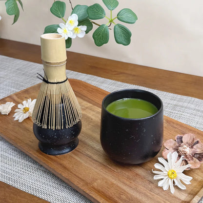 6 PCS Matcha Set Matcha Tea Kit Glaze Change with Master Cup 100-Prong Bamboo Whisk Tea Scoop Japanese Matcha Tea Accessories