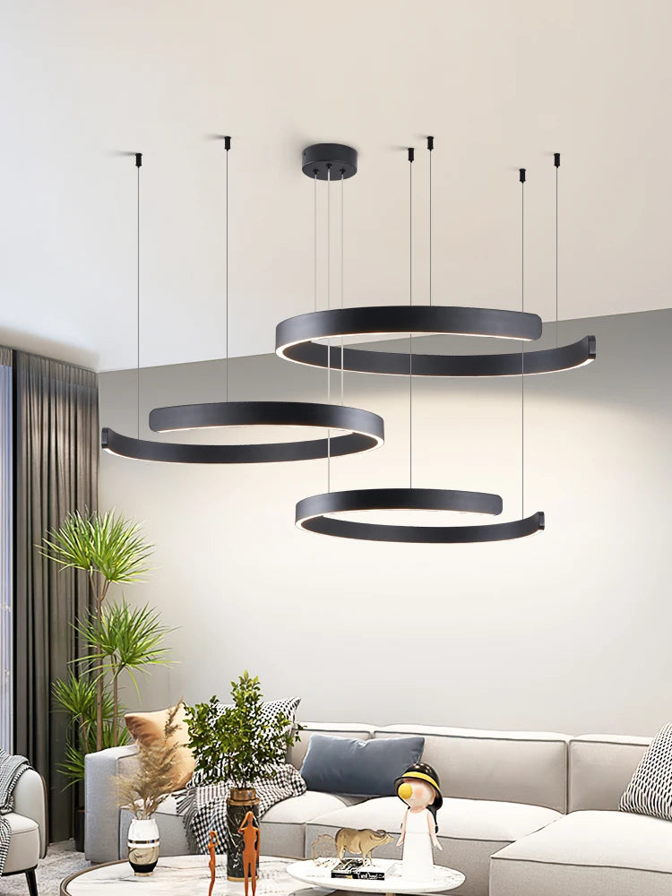 Luzes de teto Sala de estar da sala de jantar quarto cozinha leve nórdica lustre moderno lustre simples lâmpadas luminárias redondas de luzes lideradas