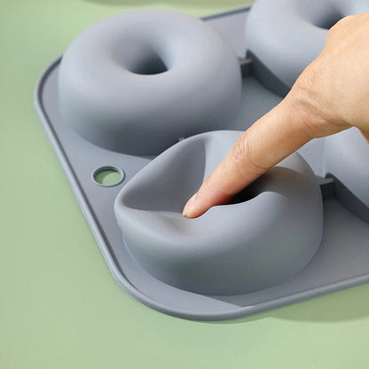 6Holes Baking Mold Food Grade Silicone Non-stick Donut Molds Chocolate Cupcake Pan DIY Muffin Kitchen Tool for Oven Bakeware