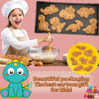 8pcs Set Cookies Cutters Dinosaurier Plastik