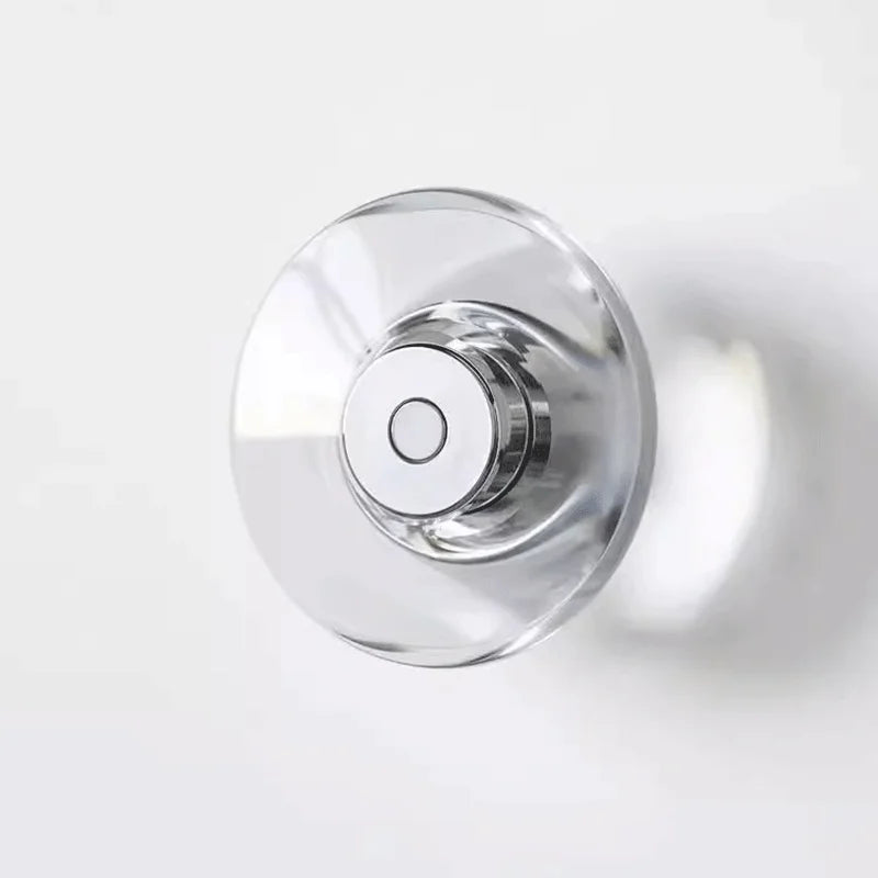 Modern Round Crystal Bedside Lamp Bedroom Living Room Italian LED Sconce Minimalist Art Circular Corridor Mirror Wall Lights