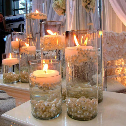 Large capacity Cylinder Wedding Glass Cup Candlestick Straight Tube Glass Vase Dining Table Candle Decoration Art Storage Jar