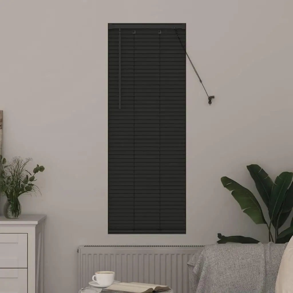 Manual Dark Grey Aluminum Blinds with Curtains Home Decoration Adjustable Window Covering