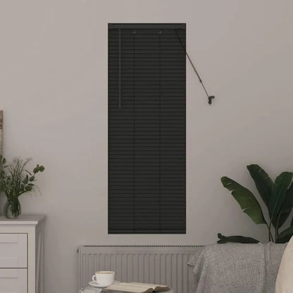 Manual Dark Grey Aluminum Blinds with Curtains Home Decoration Adjustable Window Covering