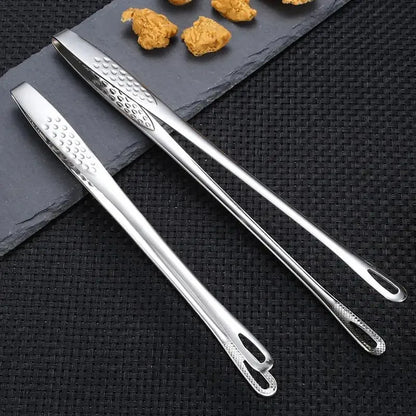 1pc 304 Stainless Steel Food Tongs Long Handle Non-Slip Barbecue Tongs Steak Tongs Kitchen Cooking Tools kitchen accessories