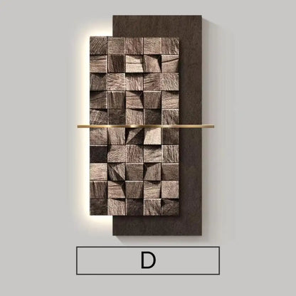 Modern Luxury Entrance Decoration Sandstone Painting lamp For Corridor Living Room Hotel Hallway Indoor Home Mural Light