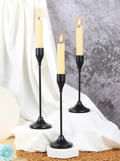 3Pcs/Set European Style Metal Candle Holders Candlestick Fashion Wedding Table Candle Stand Exquisite Candlestick Christmas Tabl