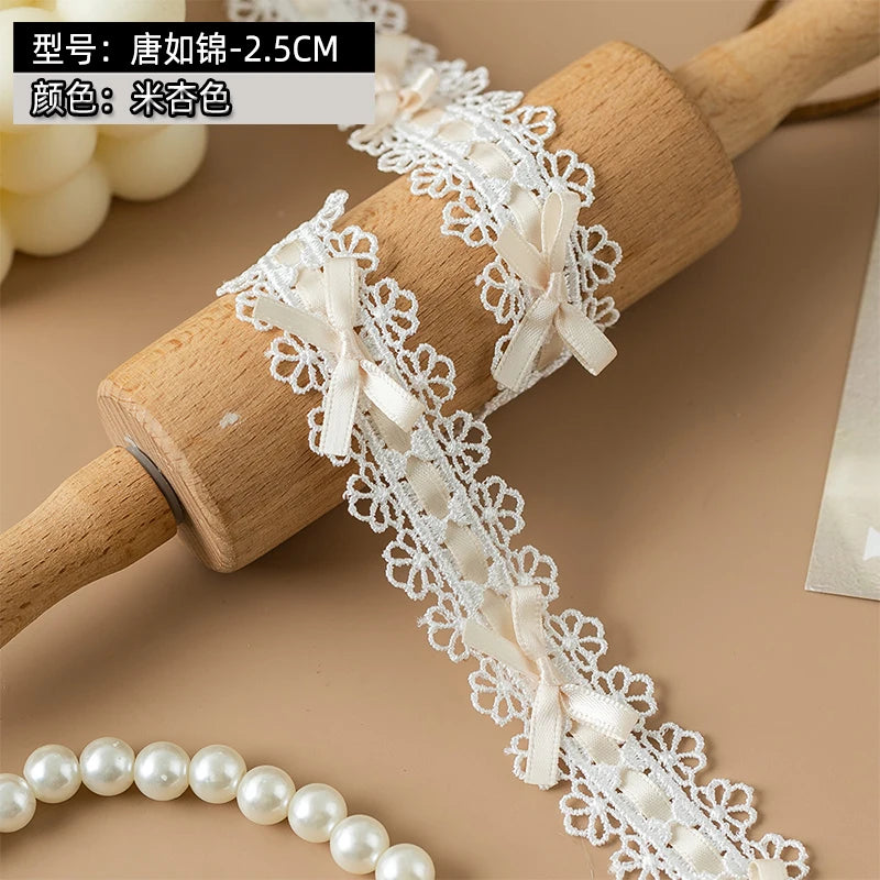 2Meters Bow Decorative Lace Trim Ribbons For Crafts Party Dress Sewing Diy Supplies Handmade Fabric Gift Wrapping Trimming Black