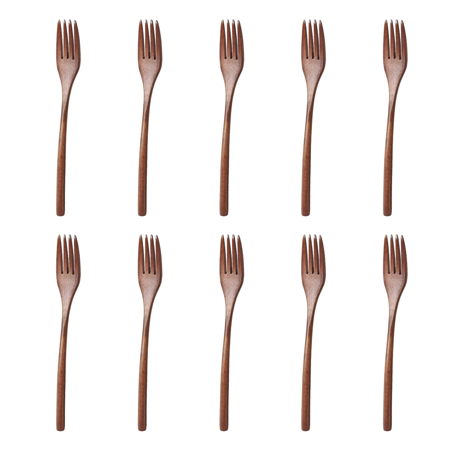 5/10kpl puulusikka keitto ja haarukka Eco Friendly Products Pöytätarvikkeet Natural Ellipse Ladle -sarja ruoanlaittoon