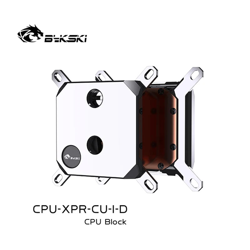 BYKSKI CPU Vandblok til Intel LGA1700/1800/115X/AMD Ryzen 9 AM5 AM4 0,08 mm Mikrokanal Vandkøler Radiator Akrylmetal