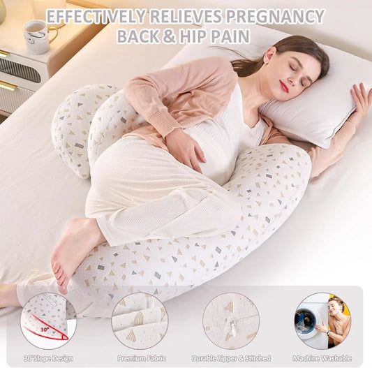 Wedge Pregnancy Pillow for Sleeping 2024 Adjustable Comfort Full Body Pillow Support Pillow for Pregnant Maternity Body Pillow