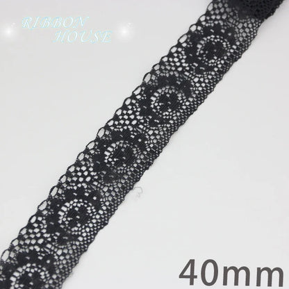 (10 yards/roll) Black lace fabric  ribbon Webbing Decoration Lovely gift packing Material
