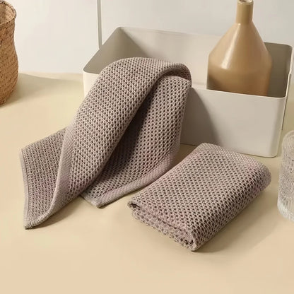 2/6Pcs Honeycomb 100% Cotton Dishcloth Towel Soft Absorbent Hand Towel Quick drying Home Kitchen Efficient Cleaning Cloth Tools