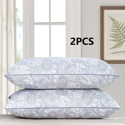 2pc high quality brushed texture patterned sleep pillow, star rated hotel grade patterned pillow core classical patterned pillow