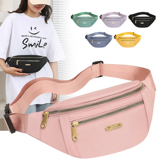 Waterproof Oxford Single Shoulder Crossbody Bag, Fanny Pack ,Bumbag Chest Bags for Women Daily Use Travel Outdoor Sports Running